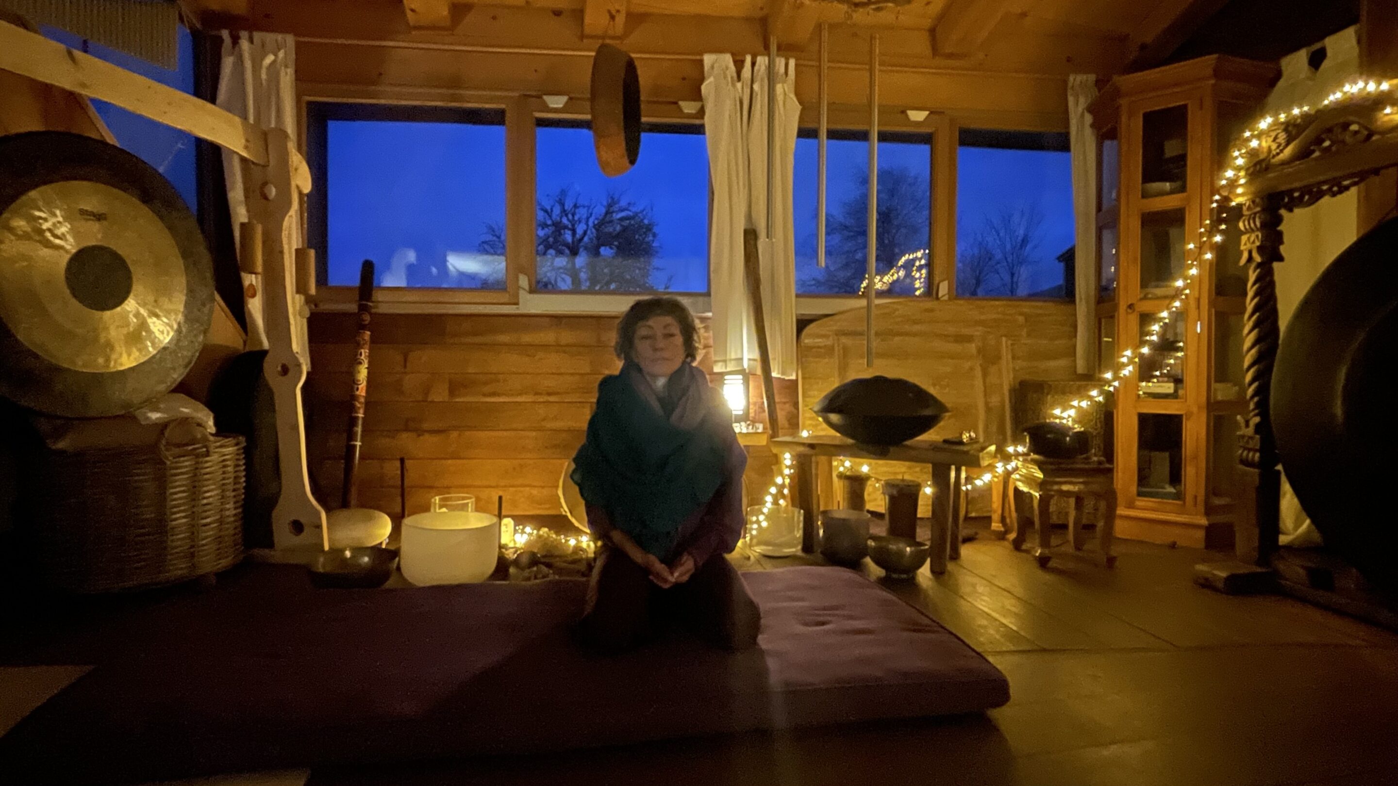 salle de méditation au moulin de Vies